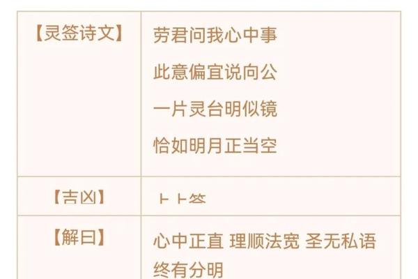 有求必应观世音灵签